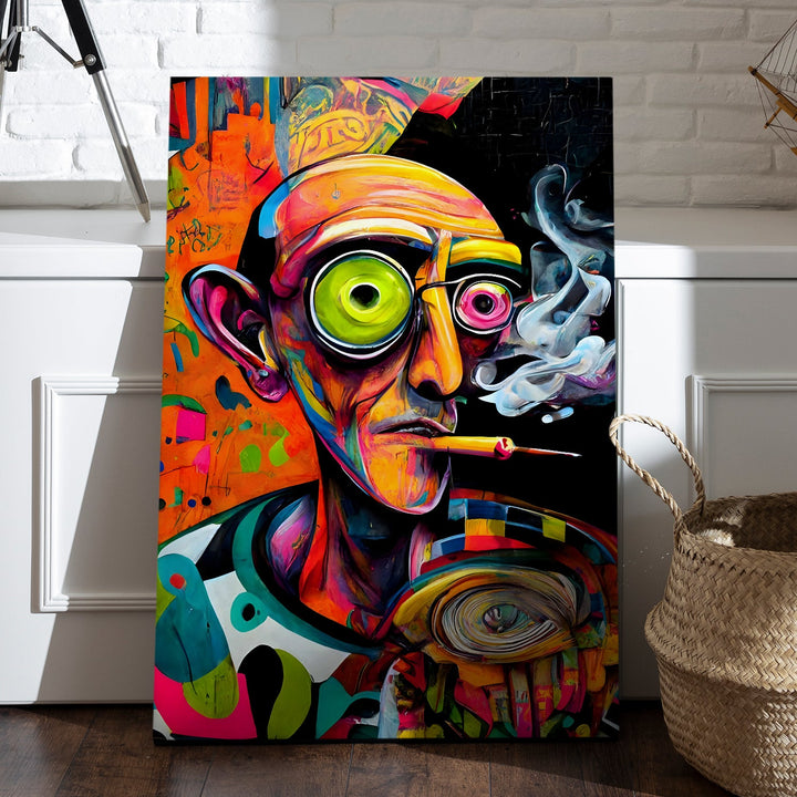 Pop Brainstorm Wall Art Painting, HD Canvas Print, Framed, Ready to Hang. (POMWA255)