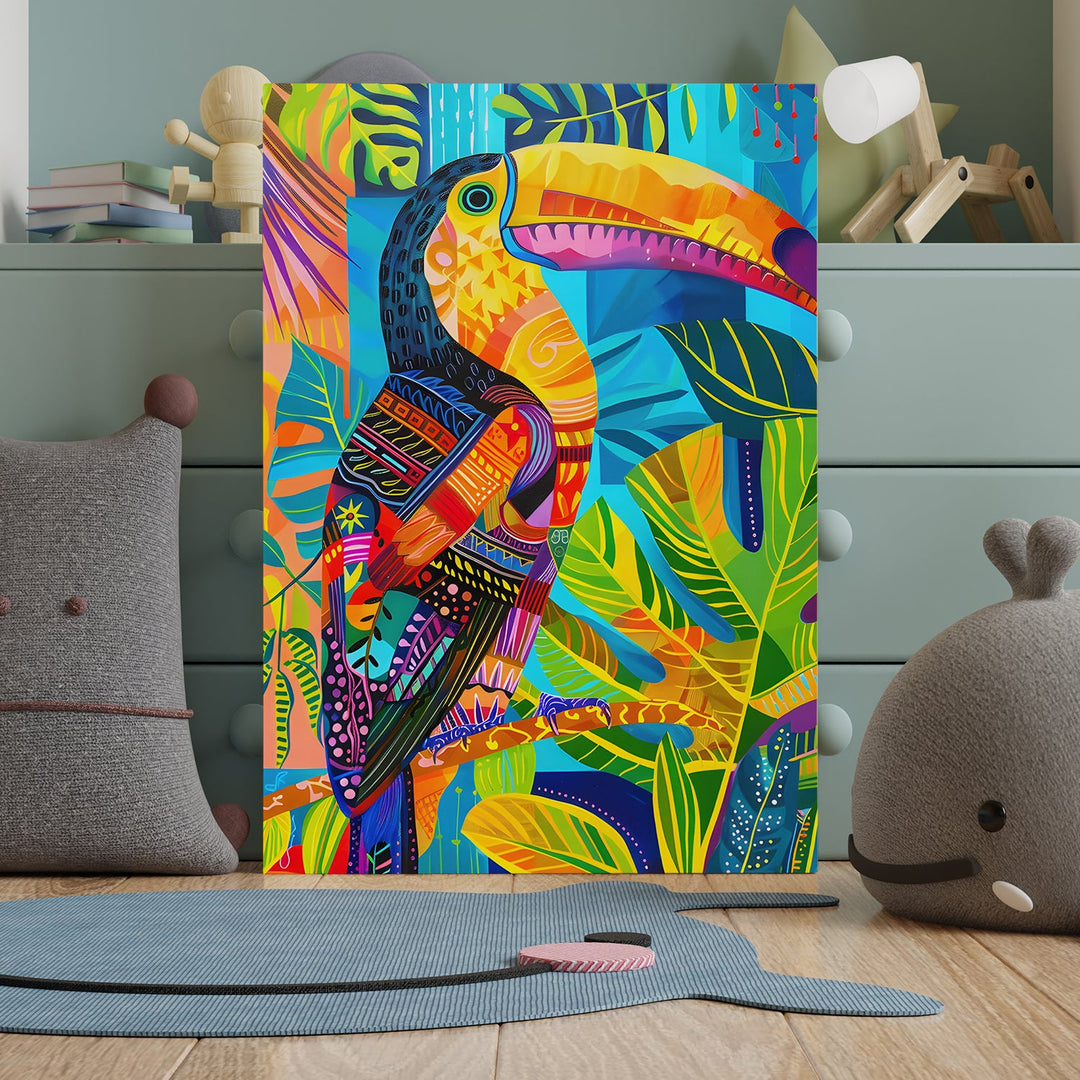 The Majestic Perch Wall Art Painting, HD Canvas Print, Framed, Ready to Hang. (BOMWA115)