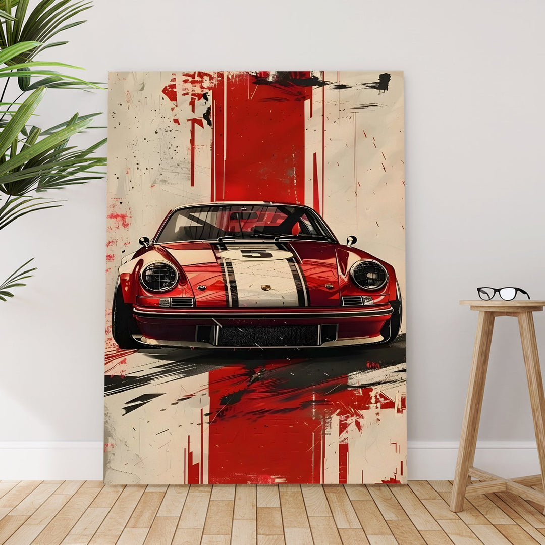 Porsche Tribute Wall Art Painting, HD Canvas Print, Framed, Ready to Hang. (POMWA220)