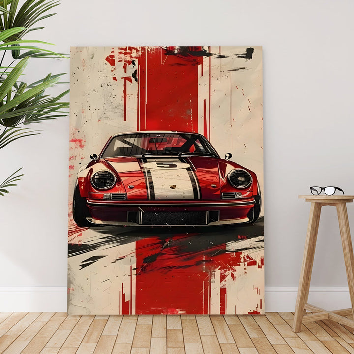 Porsche Tribute Wall Art Painting, HD Canvas Print, Framed, Ready to Hang. (POMWA220)