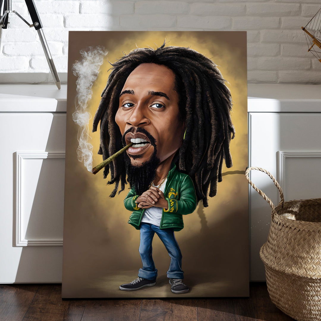 Green Jacket Groove Wall Art Painting, HD Canvas Print, Framed, Ready to Hang. (POMWA192)