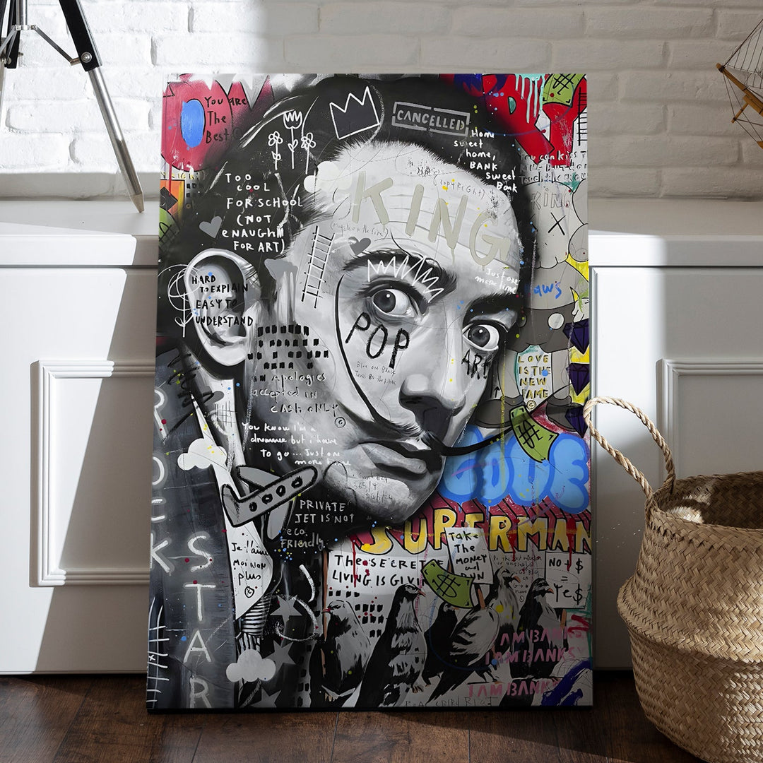 Dalí Rewired Wall Art Painting, HD Canvas Print, Framed, Ready to Hang. (POMWA271)