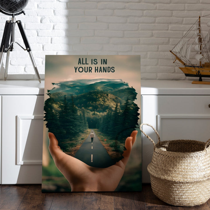 Destiny in Your Hands Wall Art Painting, HD Canvas Print, Framed, Ready to Hang. (ABMWA98)