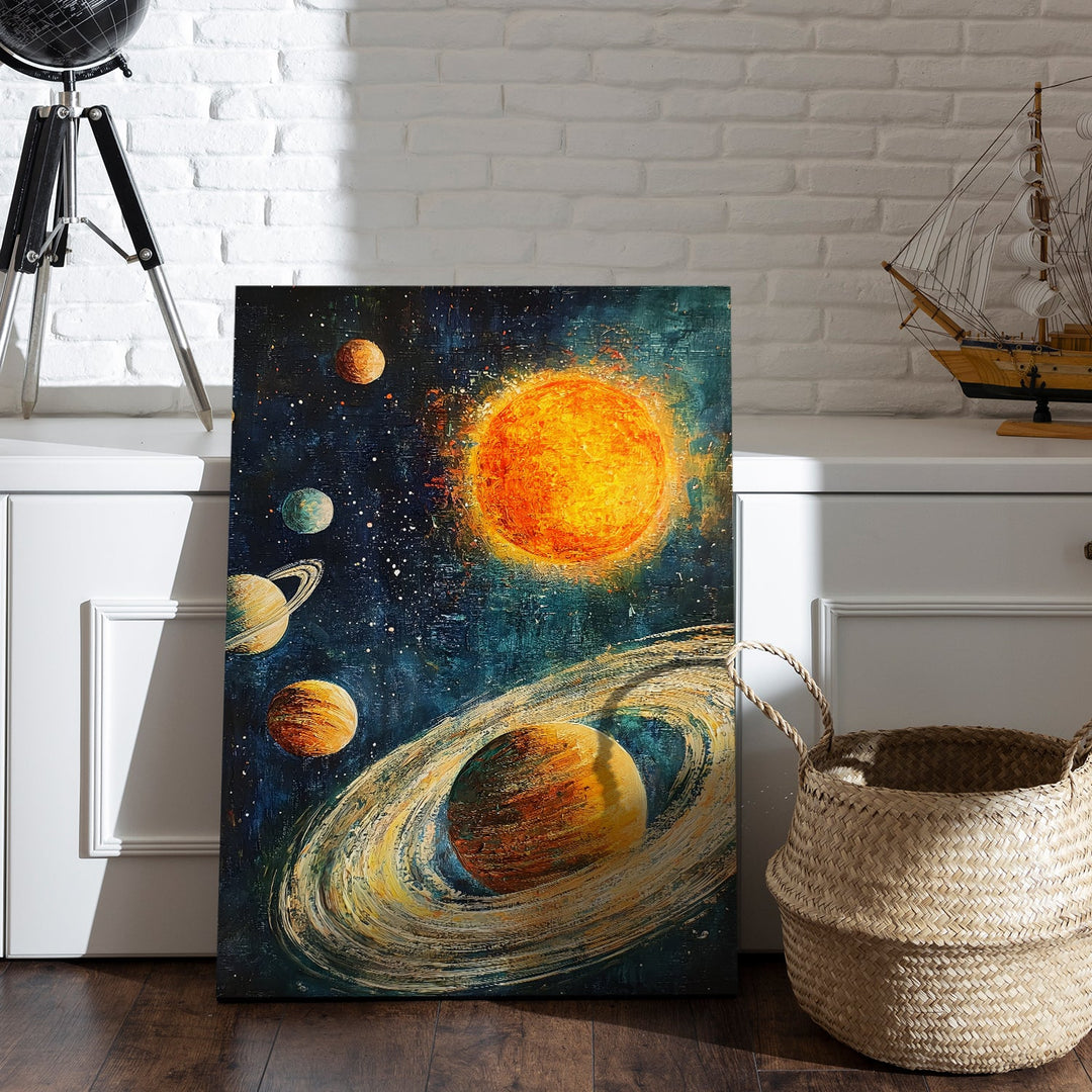 Abstract Space Wall Art Painting, HD Canvas Print, Framed, Ready to Hang. (ABMWA97)