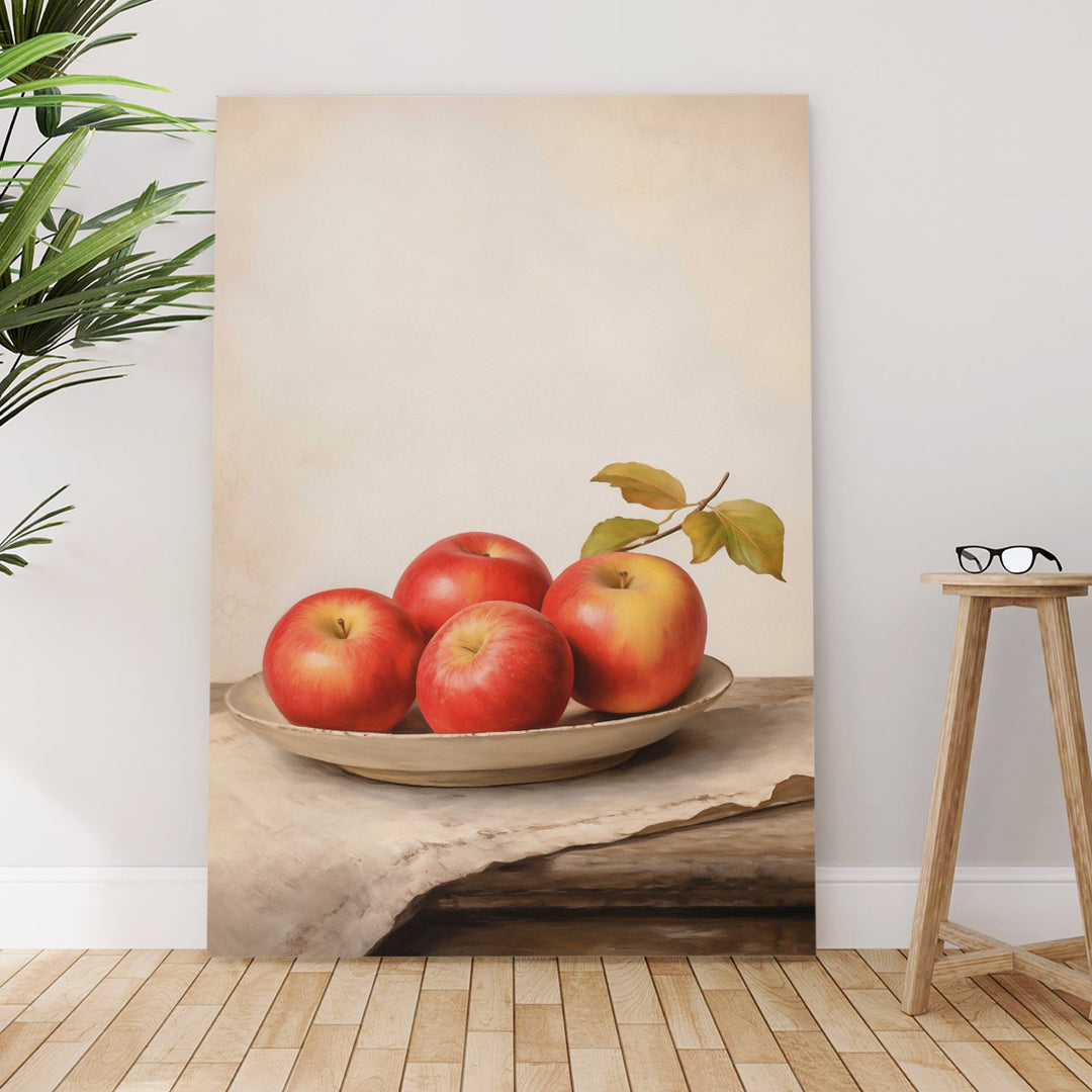 Classic Fruit Bowl Still Life Wall Art, HD Canvas Print, Framed, Ready to Hang. (POMWA349)