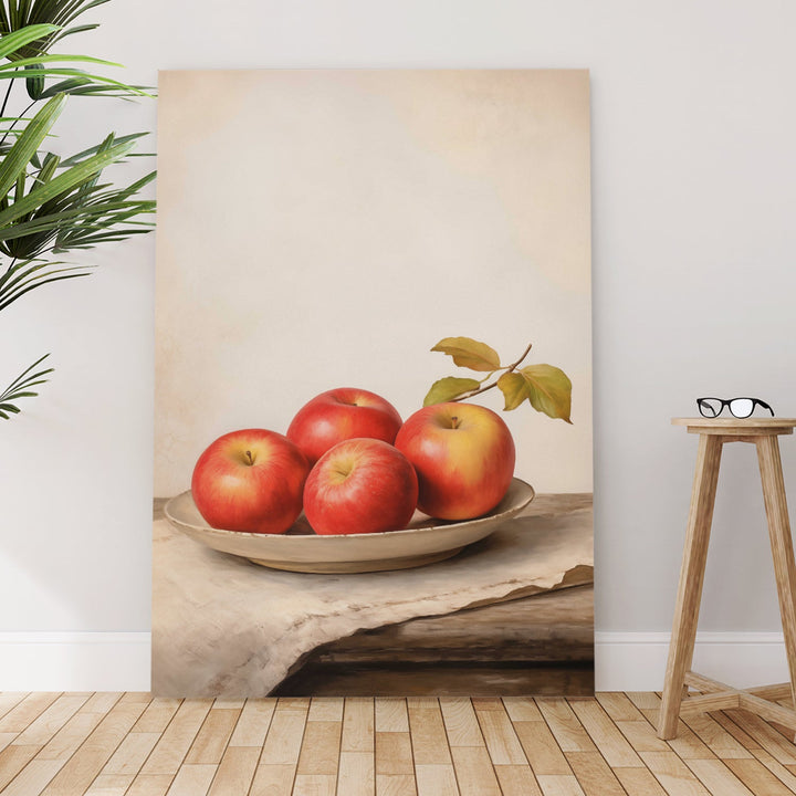 Classic Fruit Bowl Still Life Wall Art, HD Canvas Print, Framed, Ready to Hang. (POMWA349)