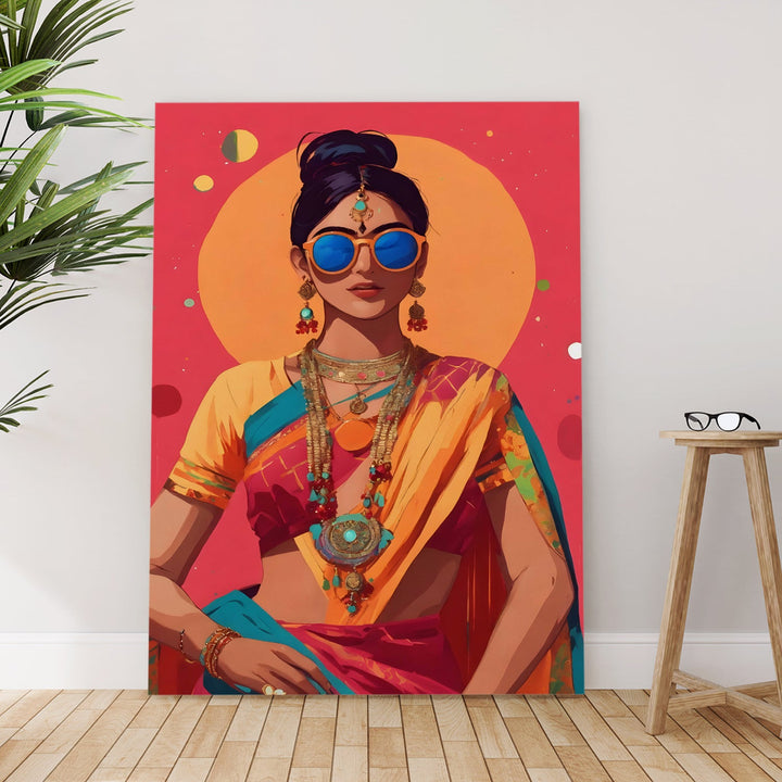 Royal Radiance Wall Art Painting, HD Canvas Print, Framed, Ready to Hang. (POMWA247)
