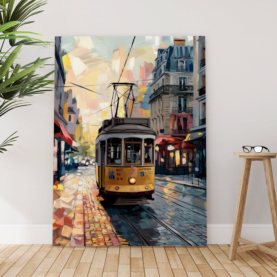 Parisian Pulse Wall Art Painting, HD Canvas Print, Framed, Ready to Hang. (POMWA184)