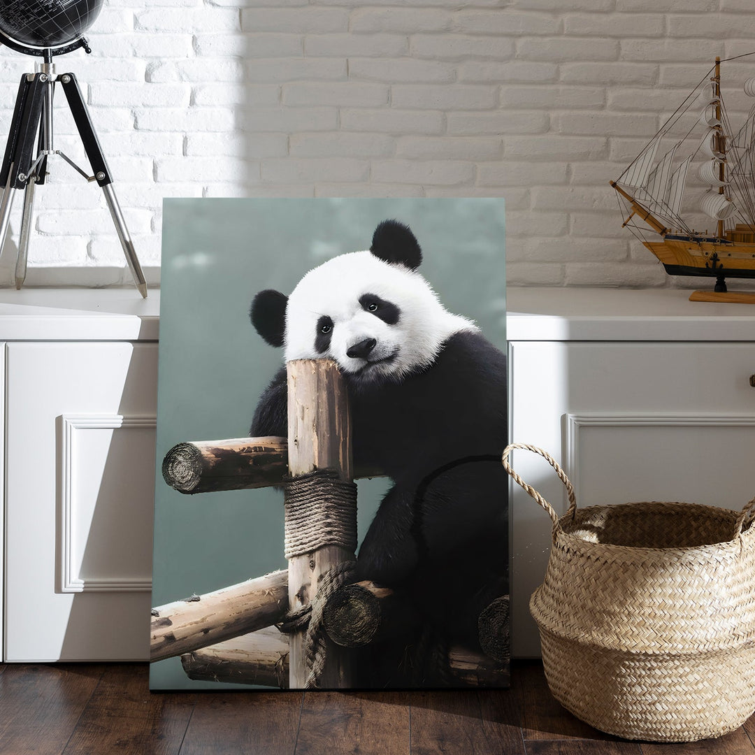 Bamboo Embrace Wall Art Painting, HD Canvas Print, Framed, Ready to Hang. (WNWA168)