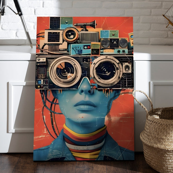 Visionary Circuit Wall Art Painting, HD Canvas Print, Framed, Ready to Hang. (POMWA235)