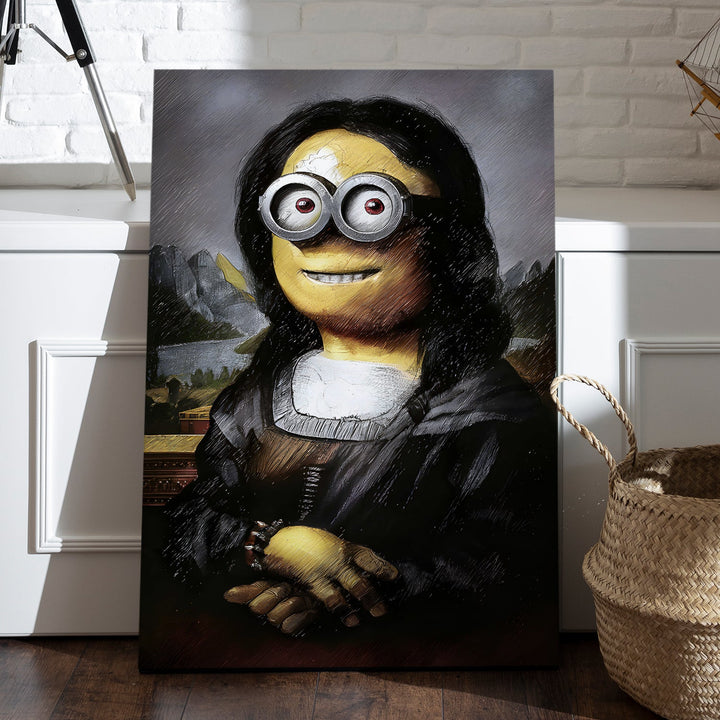 The Mona Giggle Wall Art Painting, HD Canvas Print, Framed, Ready to Hang. (POMWA179)