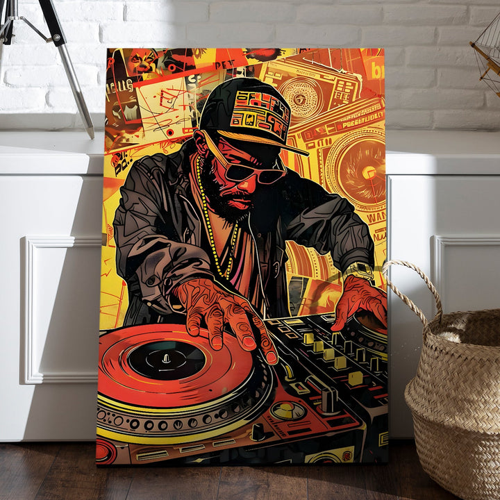 Hip-Hop Frequencies Wall Art Painting, HD Canvas Print, Framed, Ready to Hang. (POMWA261)