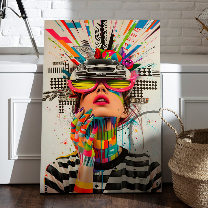 Styled in Chaos Wall Art Painting, HD Canvas Print, Framed, Ready to Hang. (POMWA248)