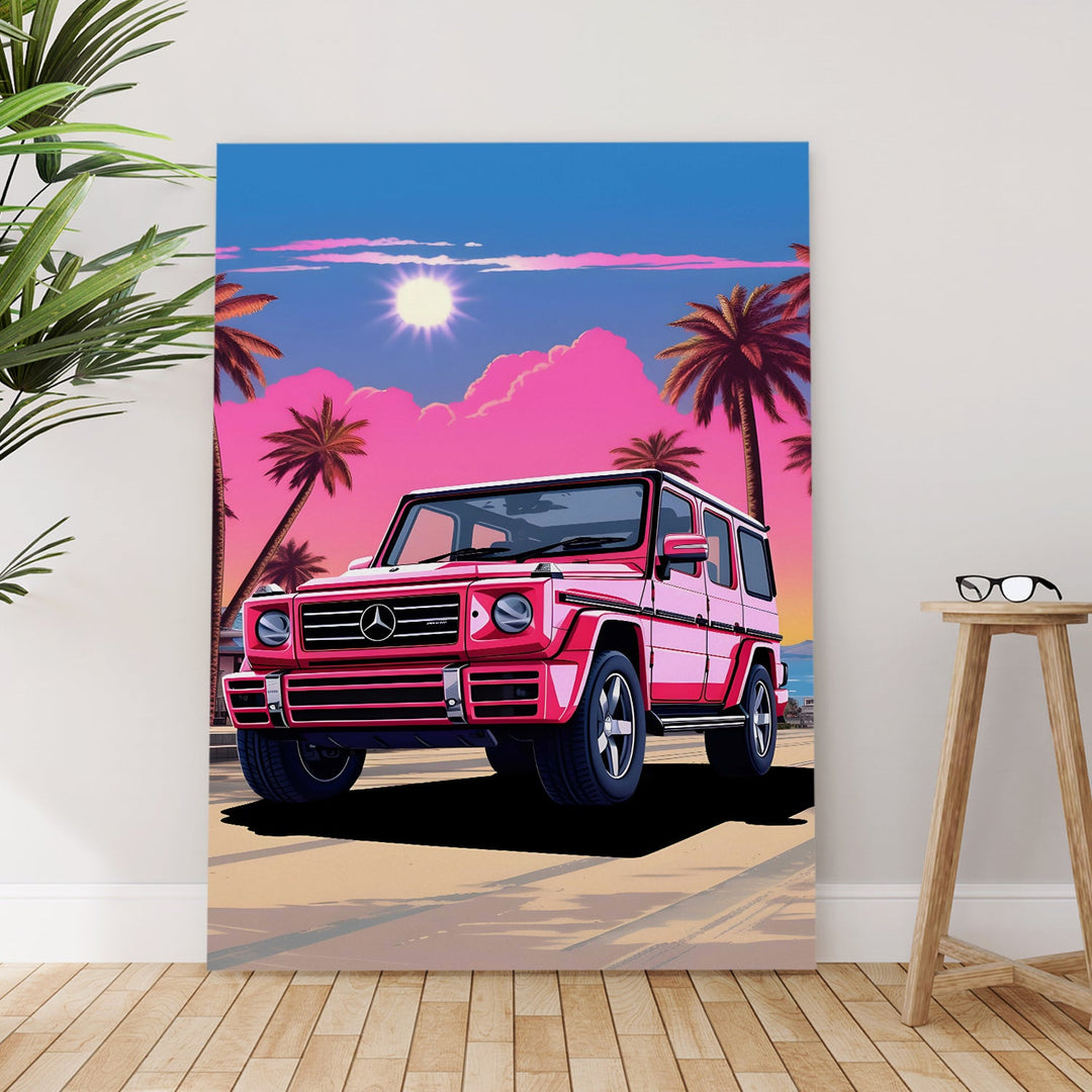 Neon Ride Wall Art Painting, HD Canvas Print, Framed, Ready to Hang. (POMWA228)