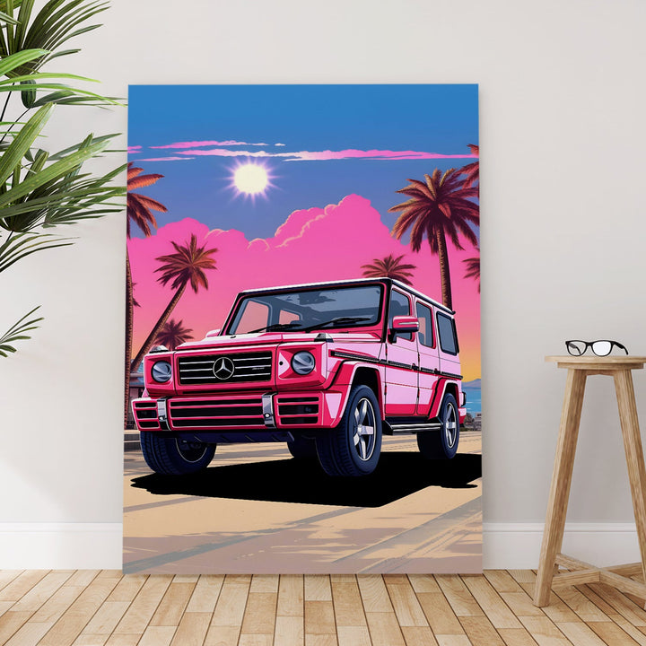 Neon Ride Wall Art Painting, HD Canvas Print, Framed, Ready to Hang. (POMWA228)
