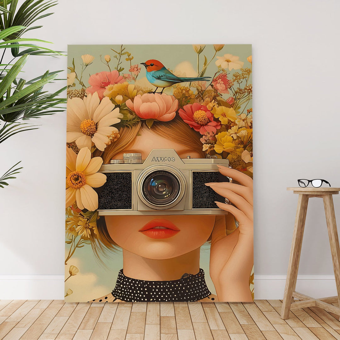 Captured in Bloom Wall Art Painting, HD Canvas Print, Framed, Ready to Hang. (POMWA234)