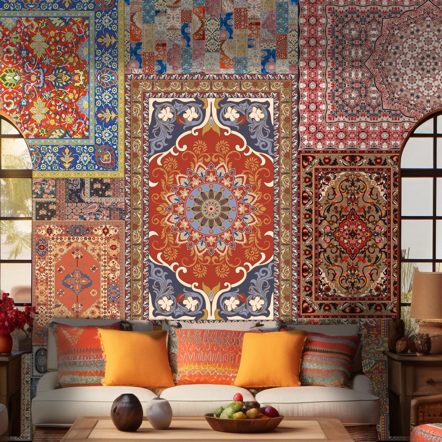 The Royal Weave – Heritage Rug Collage Wallpaper. (PATCH002) – Paper ...