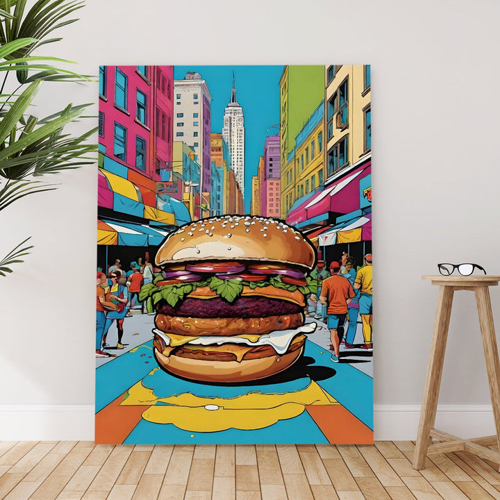 Pop-Bite Culture Wall Art Painting, HD Canvas Print, Framed, Ready to Hang. (POMWA257)