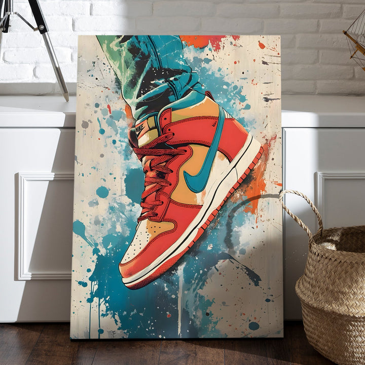 Graffiti Sole Wall Art Painting, HD Canvas Print, Framed, Ready to Hang. (POMWA281)
