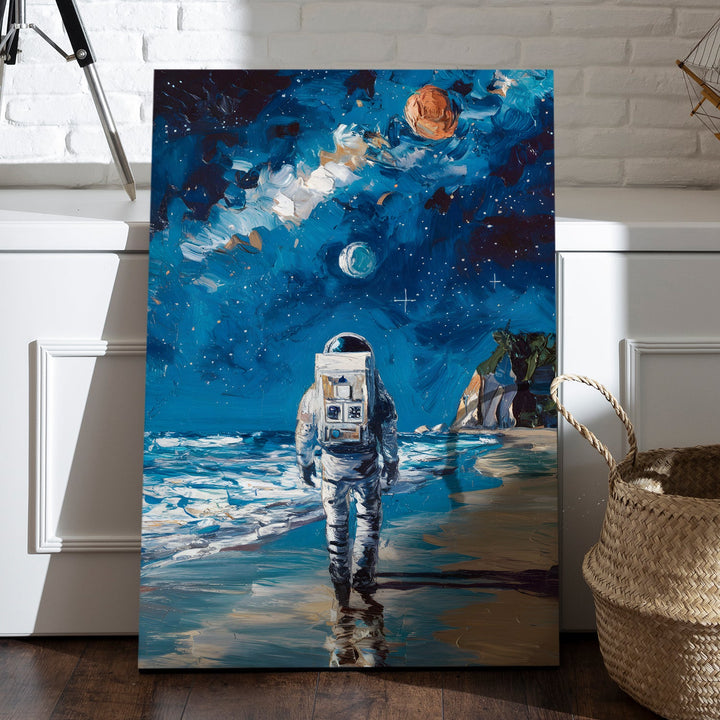 Earthbound Voyager Wall Art Painting, HD Canvas Print, Framed, Ready to Hang. (POMWA191)