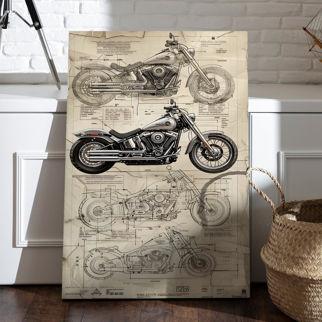 Ride in Detail Wall Art Painting, HD Canvas Print, Framed, Ready to Hang. (POMWA210)