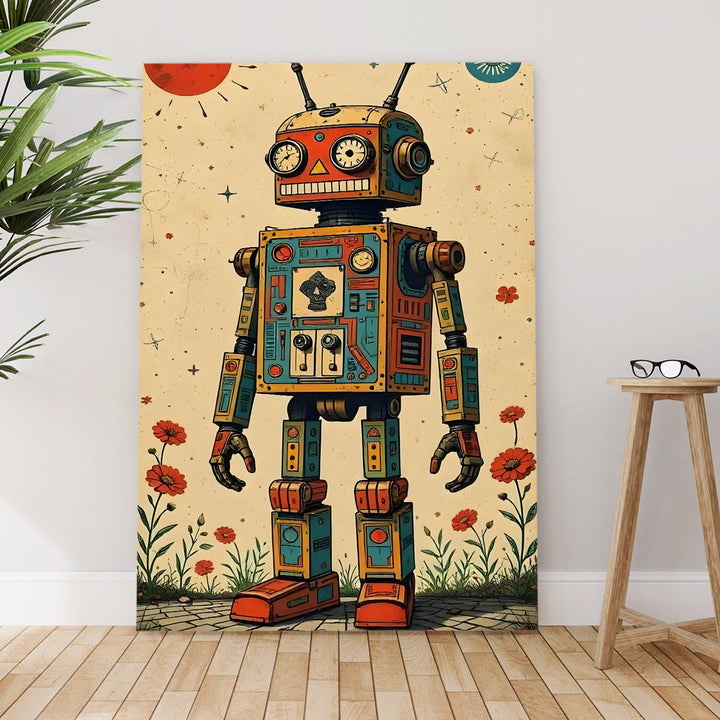 Nostalgic Android Wall Art Painting, HD Canvas Print, Framed, Ready to Hang. (POMWA310)