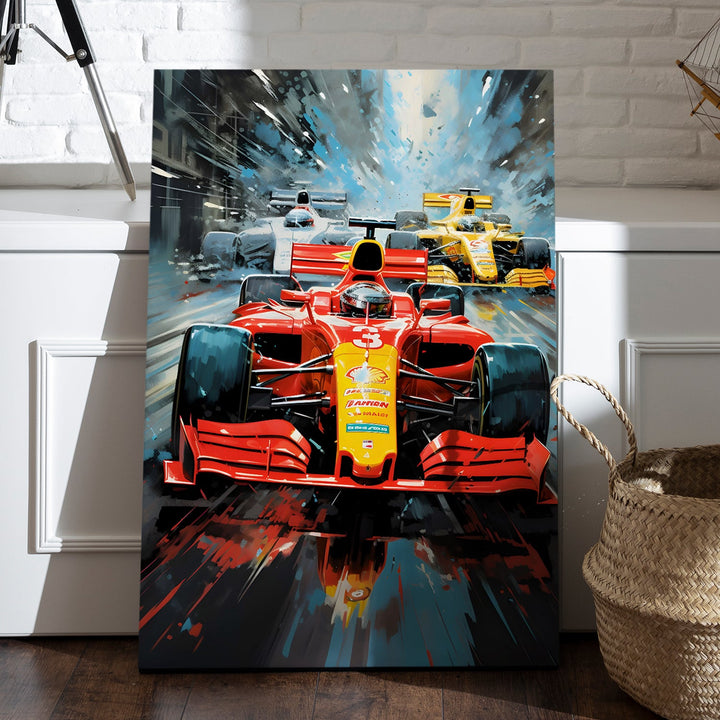 Race Day Glory Wall Art Painting, HD Canvas Print, Framed, Ready to Hang. (POMWA214)