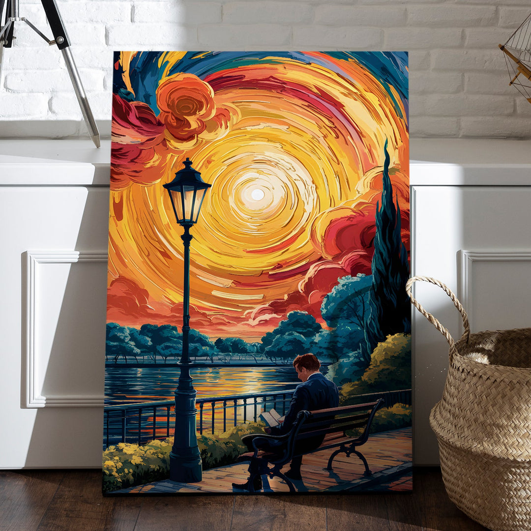 Whirlwind of Thought Wall Art Painting, HD Canvas Print, Framed, Ready to Hang. (POMWA174)