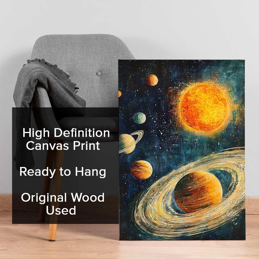 Abstract Space Wall Art Painting, HD Canvas Print, Framed, Ready to Hang. (ABMWA97)