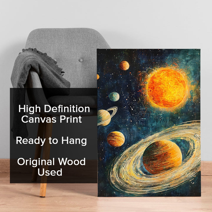 Abstract Space Wall Art Painting, HD Canvas Print, Framed, Ready to Hang. (ABMWA97)