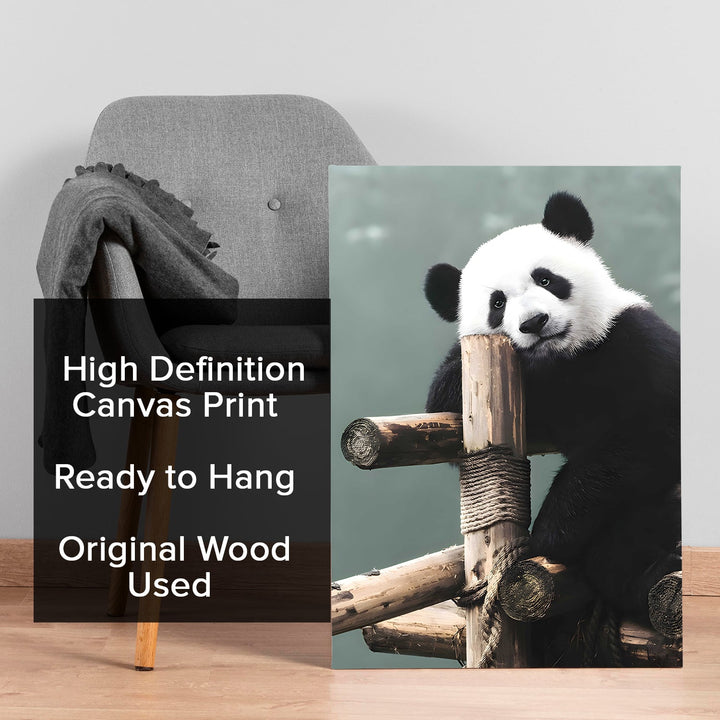 Bamboo Embrace Wall Art Painting, HD Canvas Print, Framed, Ready to Hang. (WNWA168)