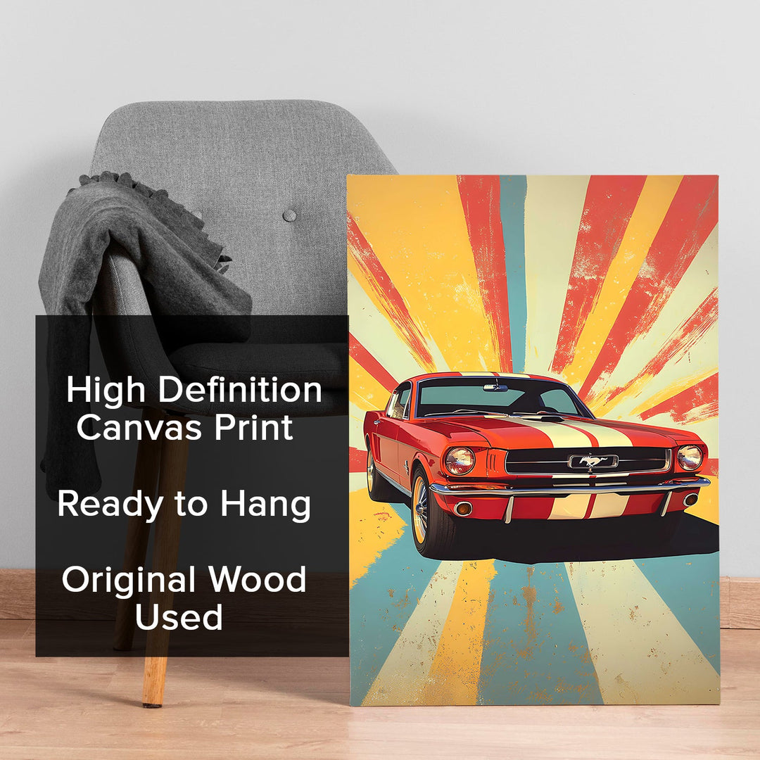 Sunburst Speed Wall Art Painting, HD Canvas Print, Framed, Ready to Hang. (POMWA217)