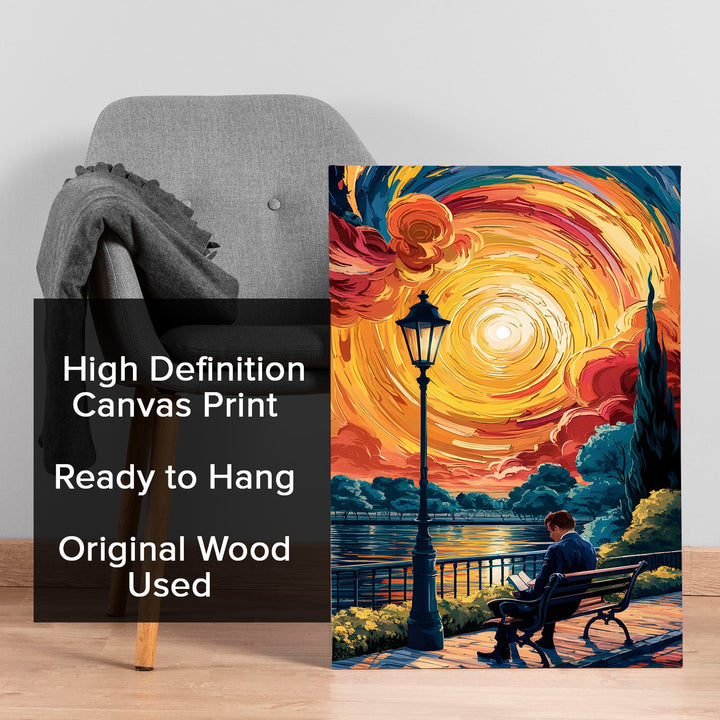 Whirlwind of Thought Wall Art Painting, HD Canvas Print, Framed, Ready to Hang. (POMWA174)