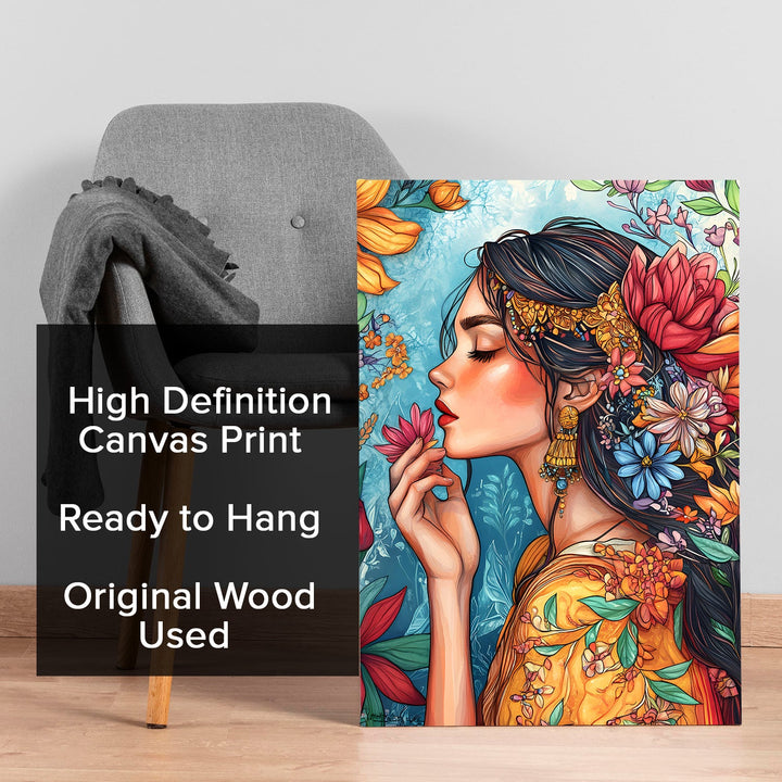 The Blooming Soul Wall Art Painting, HD Canvas Print, Framed, Ready to Hang. (BOMWA83)