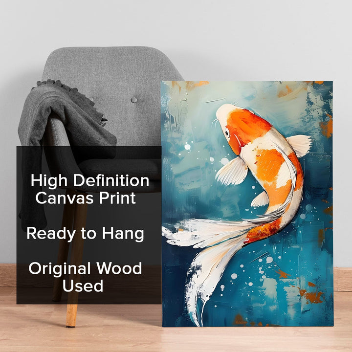 Ripples of Fortune Wall Art Painting, HD Canvas Print, Framed, Ready to Hang. (ABMWA103)