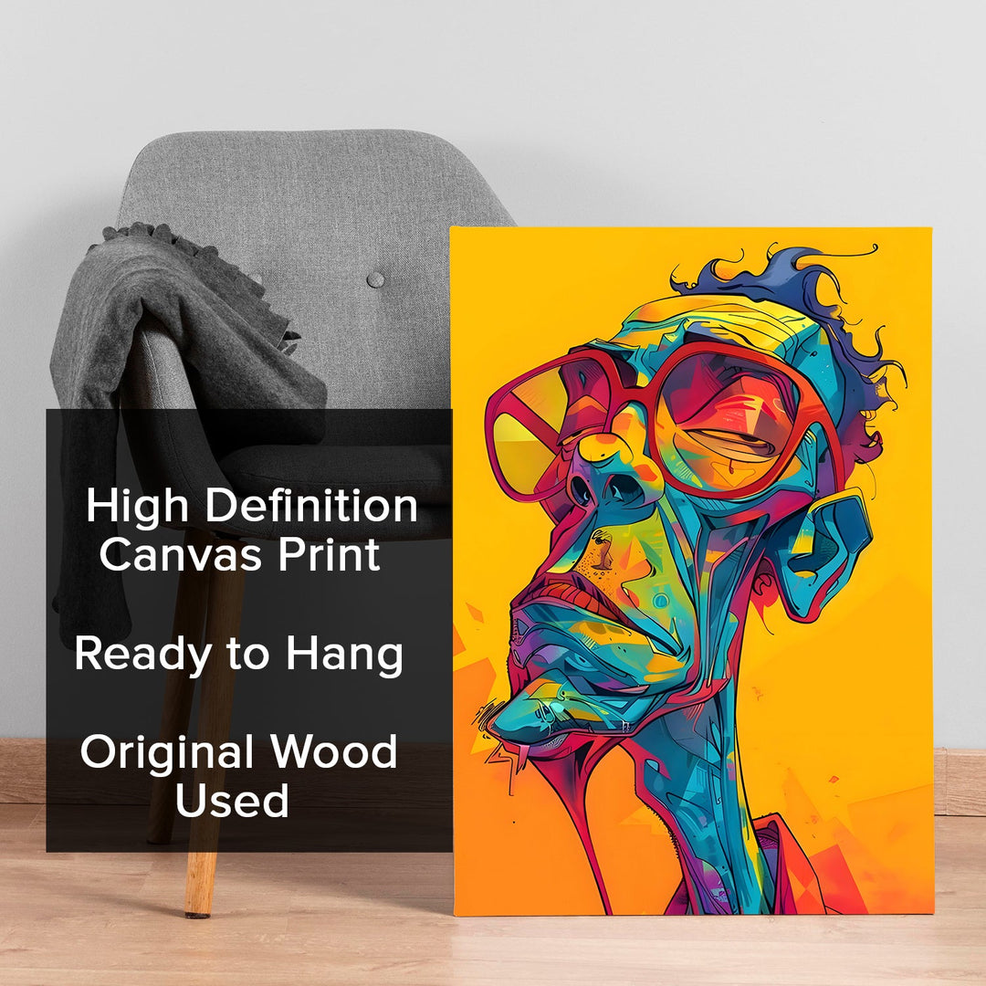 Electric Ego Wall Art Painting, HD Canvas Print, Framed, Ready to Hang. (POMWA263)
