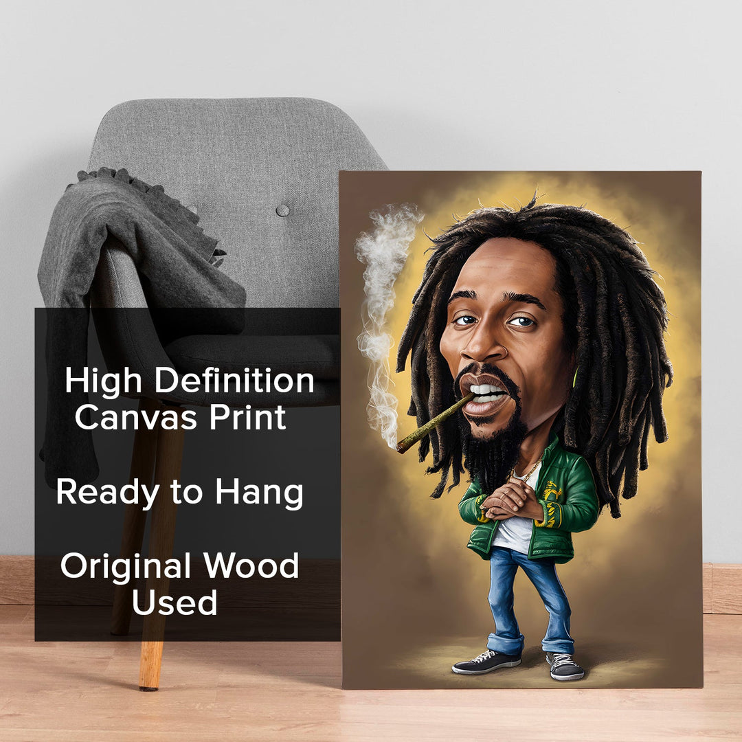 Green Jacket Groove Wall Art Painting, HD Canvas Print, Framed, Ready to Hang. (POMWA192)