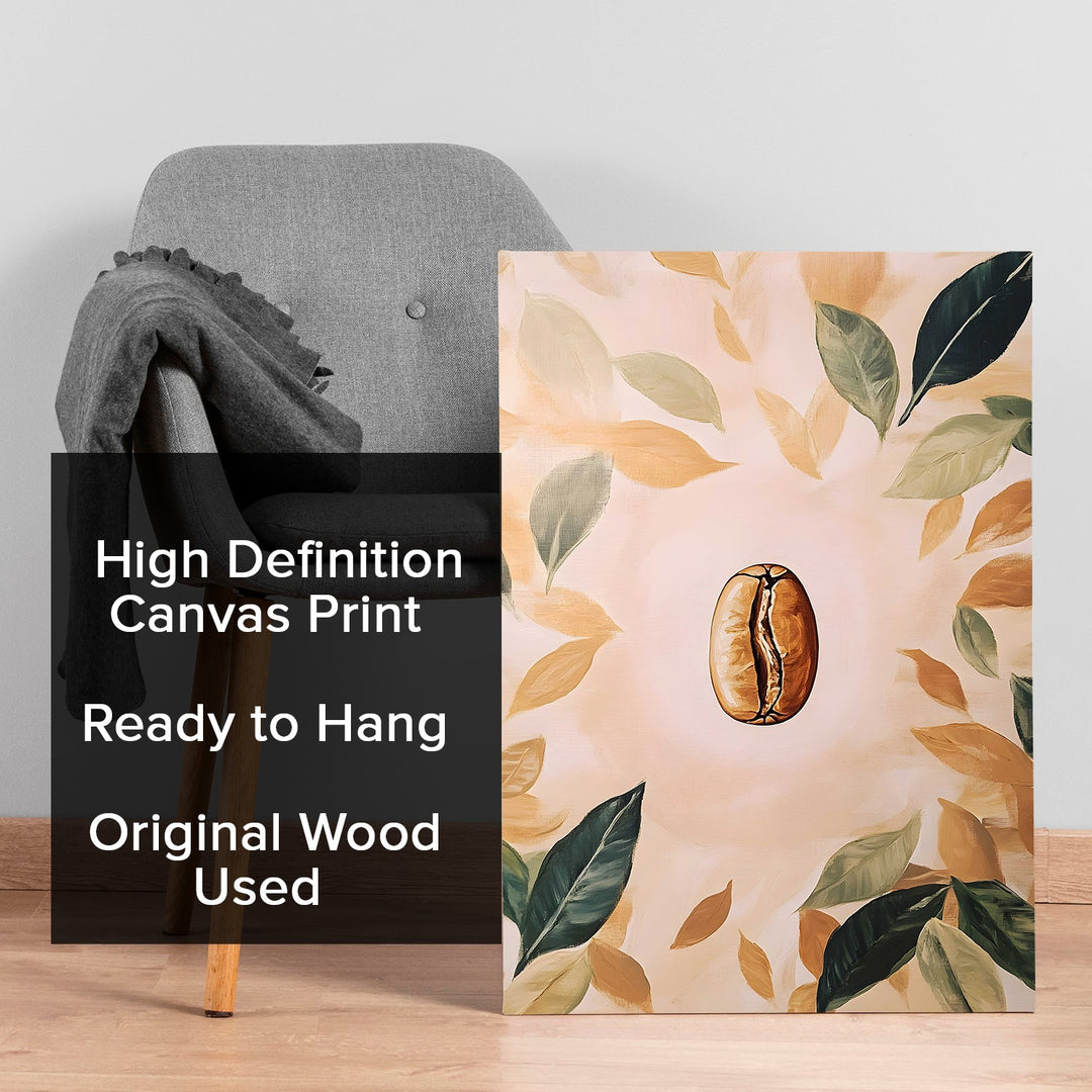 Floating Bean Wall Art Painting, HD Canvas Print, Framed, Ready to Hang. (KTCWA66)