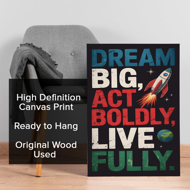 Cosmic Ambition Wall Art Painting, HD Canvas Print, Framed, Ready to Hang. (POMWA185)