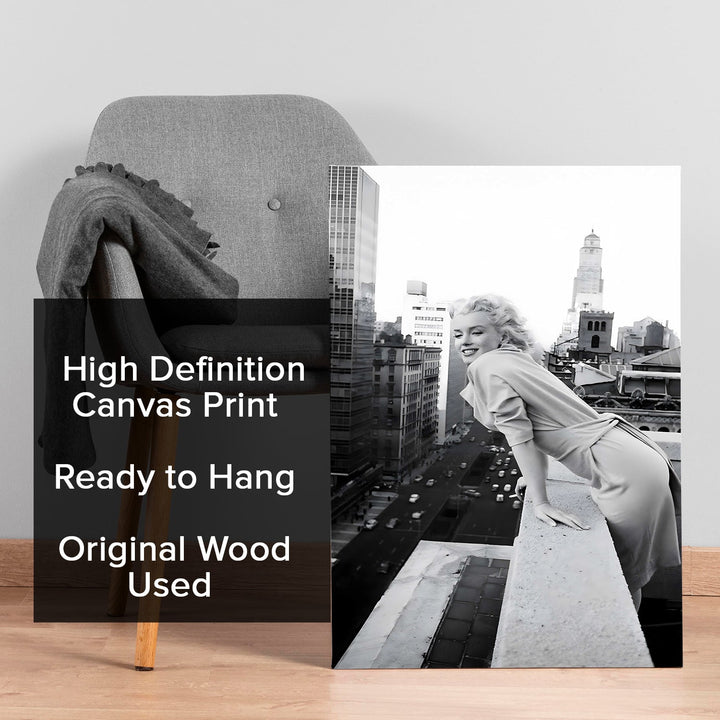 Marilyn's Cityscape Elegance Wall Art Painting, HD Canvas Print, Framed, Ready to Hang. (POMWA140)