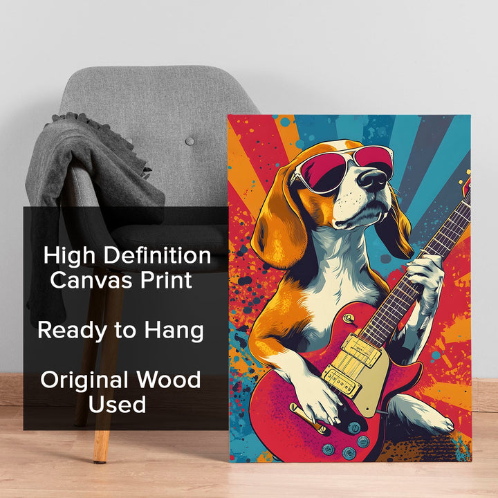 Rockstar Vibes Only Wall Art Painting, HD Canvas Print, Framed, Ready to Hang. (POMWA295)