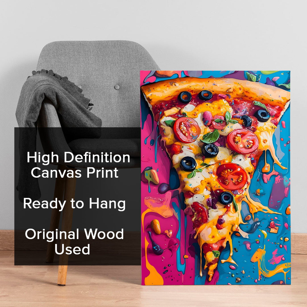 Color Crust Chaos Wall Art Painting, HD Canvas Print, Framed, Ready to Hang. (POMWA268)