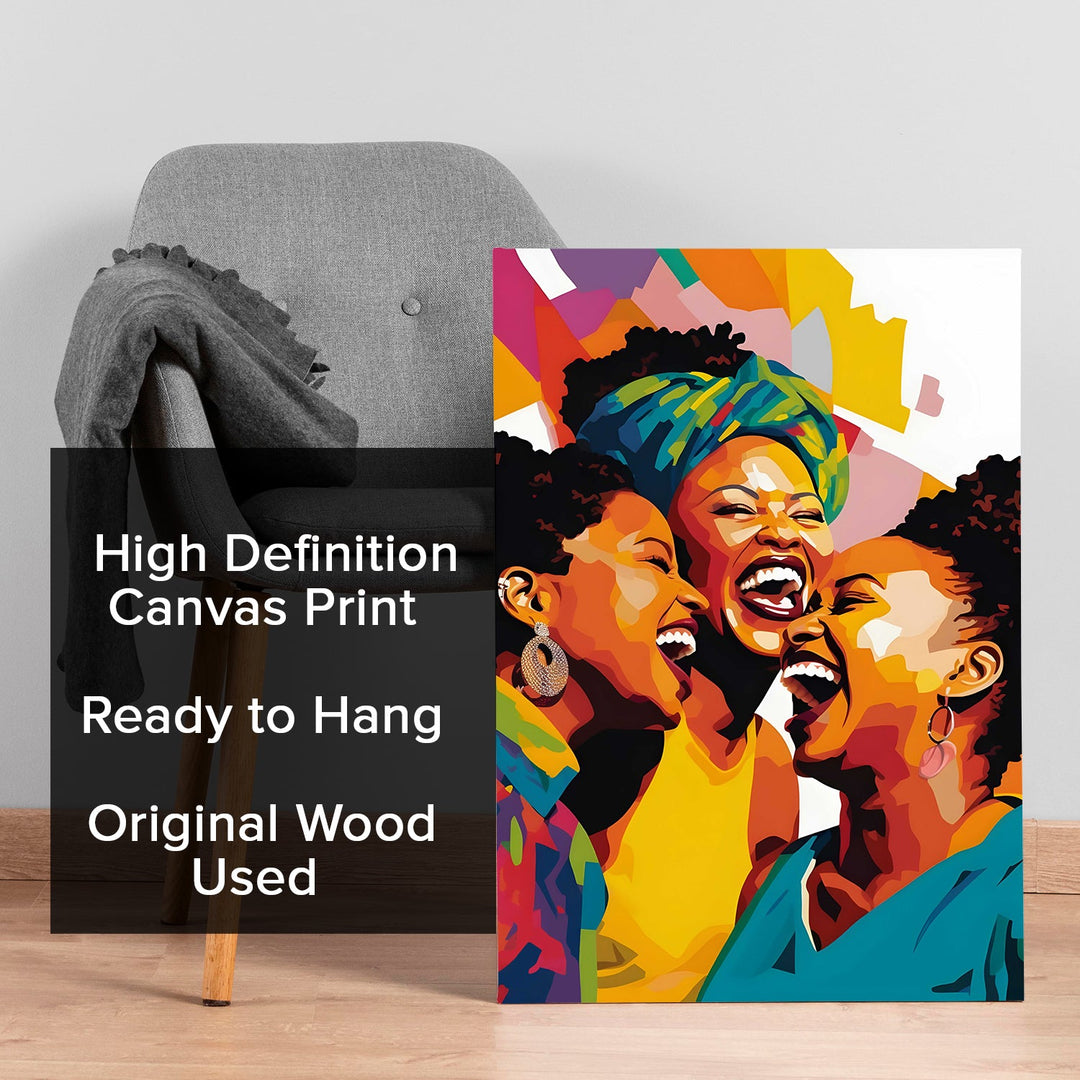 Laughter Unfiltered Wall Art Painting, HD Canvas Print, Framed, Ready to Hang. (POMWA239)