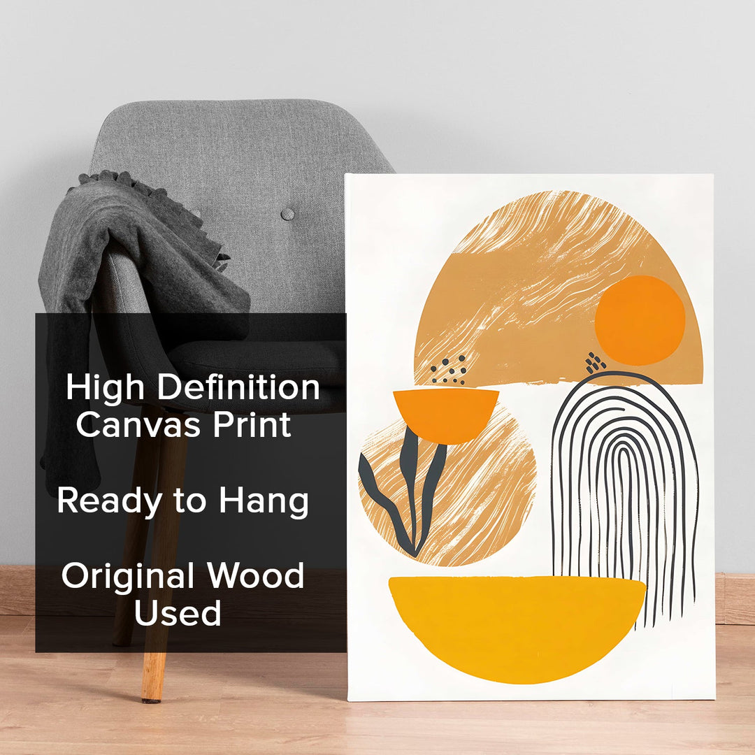 Golden Balance Wall Art Painting, HD Canvas Print, Framed, Ready to Hang. (POMWA195)