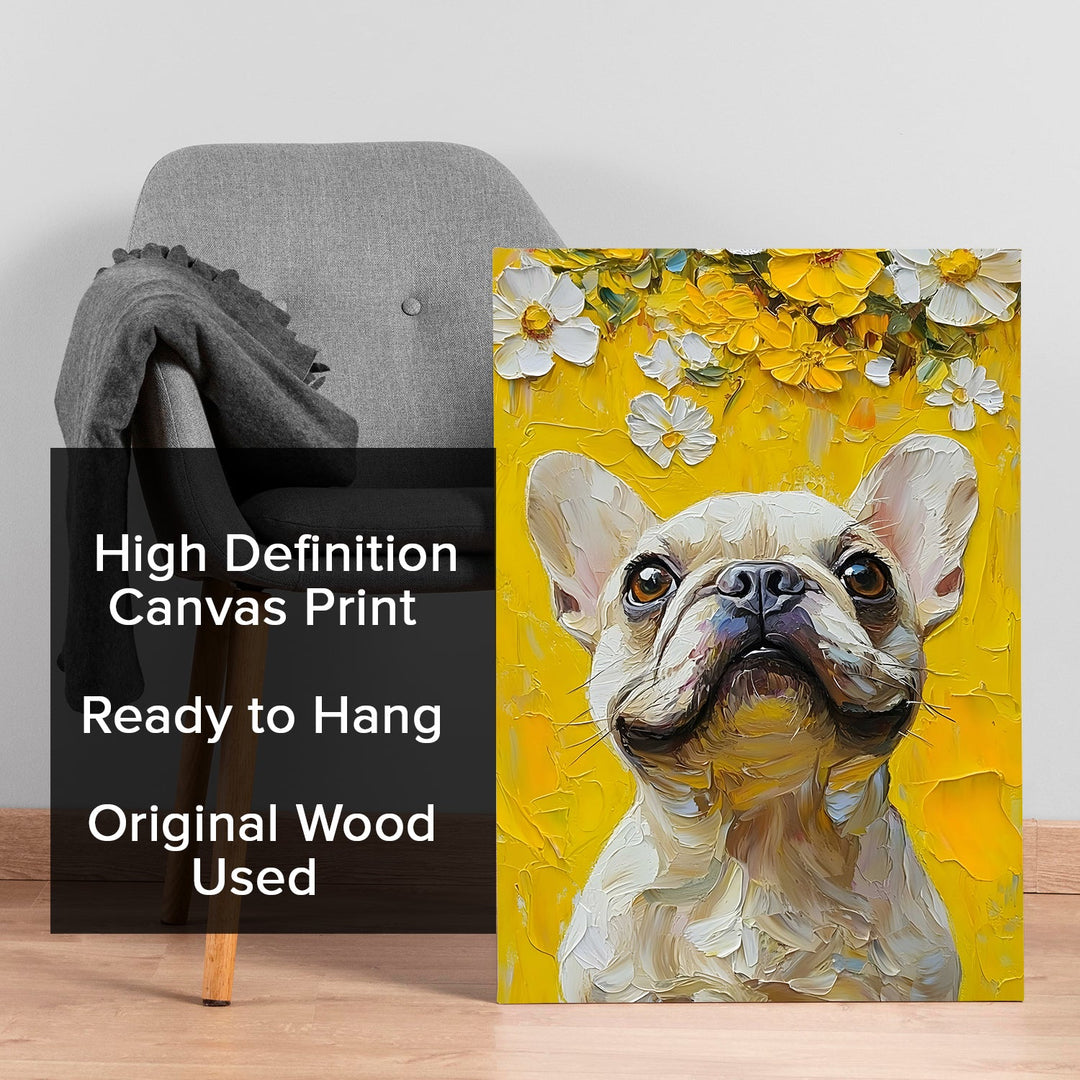 The Sunshine Pup Wall Art Painting, HD Canvas Print, Framed, Ready to Hang. (ABMWA123)