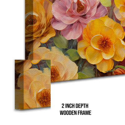 Floral Wall Art Canvas Painting For Hotels and Restaurants Wall Decoration