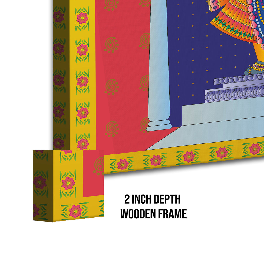 Shreenathji Pichwai Wall Art | HD Canvas Print | Ready to Hang | Wall Art for Temple, living room, Hallway | Size: 36 inch X 48 inch (SHNAWA05)