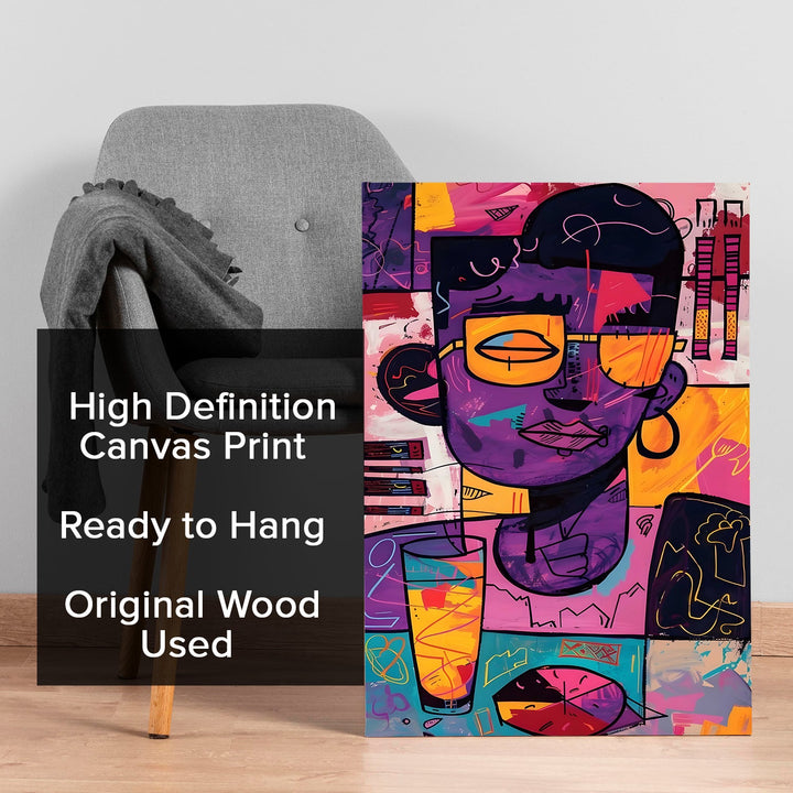Abstract Persona Wall Art Painting, HD Canvas Print, Framed, Ready to Hang. (POMWA262)