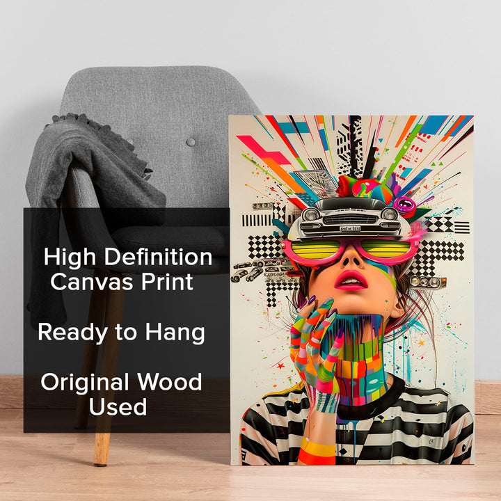 Styled in Chaos Wall Art Painting, HD Canvas Print, Framed, Ready to Hang. (POMWA248)