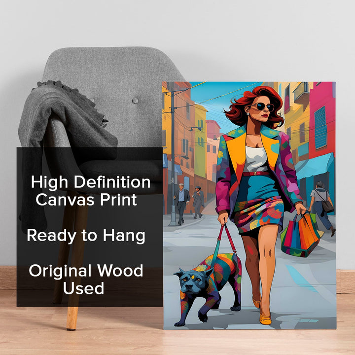 City Strut Wall Art Painting, HD Canvas Print, Framed, Ready to Hang. (POMWA241)